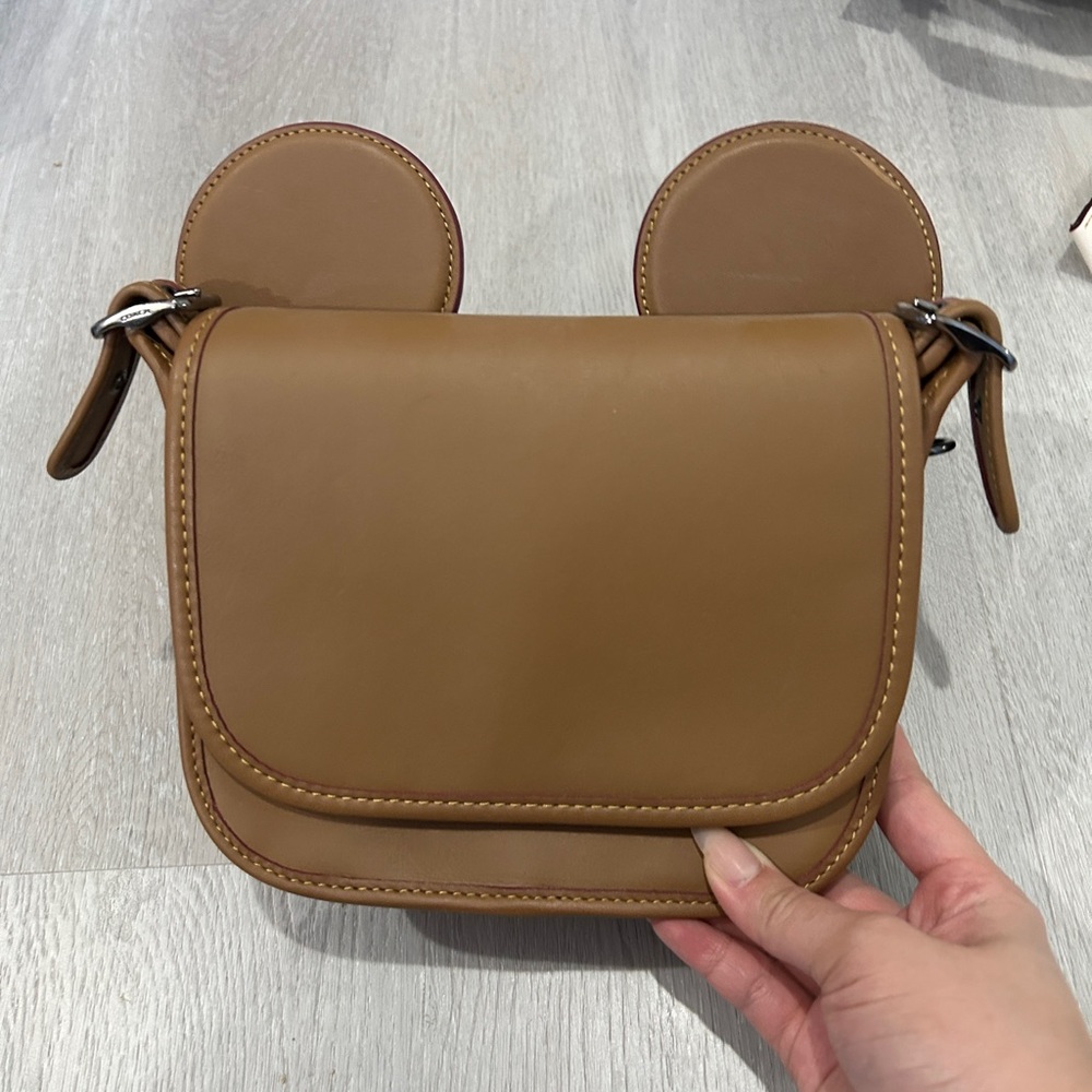 NEW | Authentic Coach X Mickey Mouse Purse | Satchel | Brown Leather | Rare